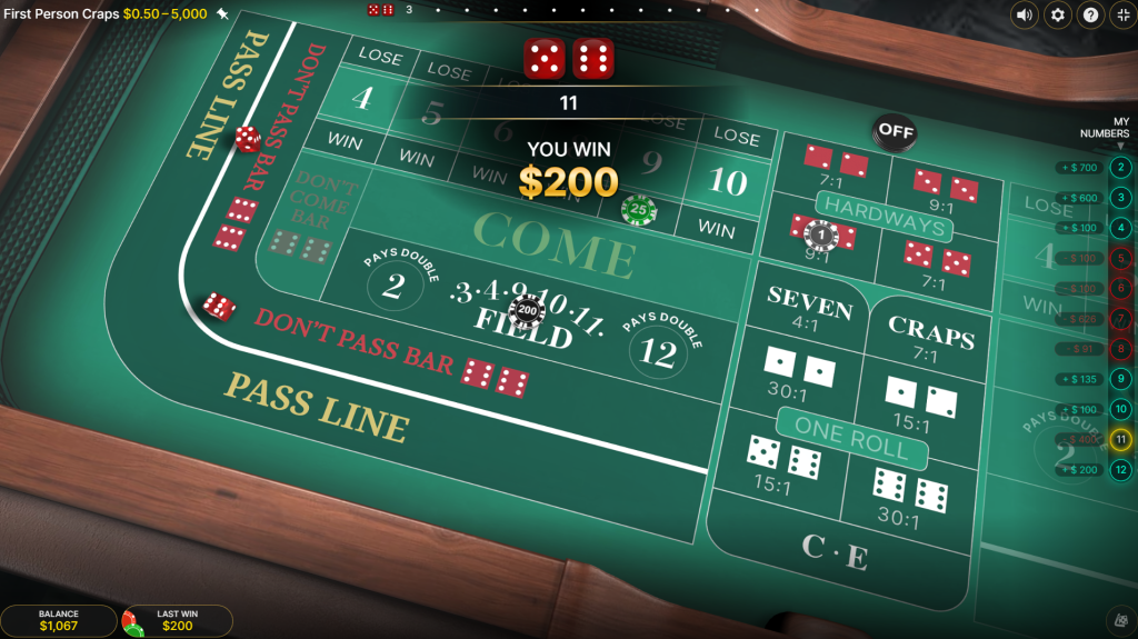 how fp craps demo works